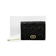 Dior Caro Black Short Wallet